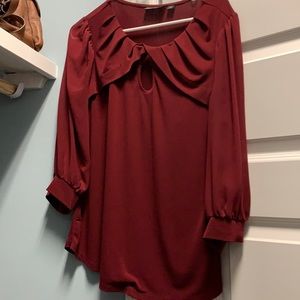 Wine color blouse